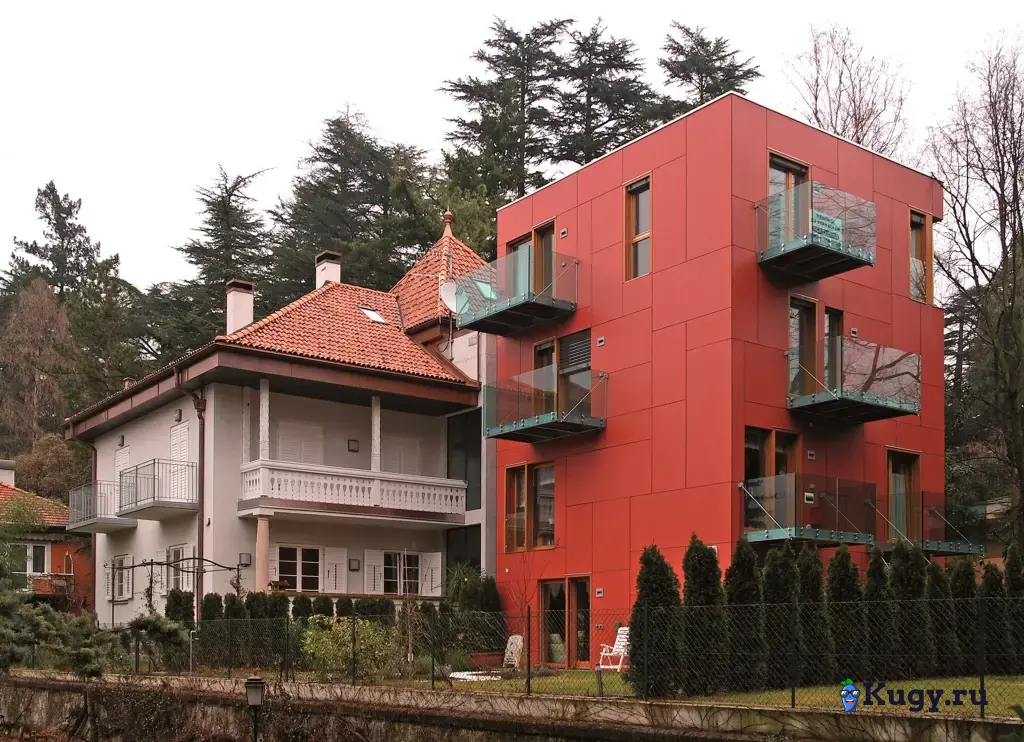 HPL панели современные решения для навесных вентилируемых фасадов , наружная отделка фасадов архитектурным декоративным слоистым пластиком компакт КМ1